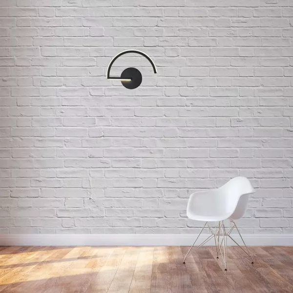 APLIQUE DE PARED LED 14 W CALIDO NEGRO Y BLANCO - 2