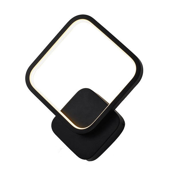 APLIQUE PARED LED NEGRO ELEGANTE 12W LUZ CALIDA - 1