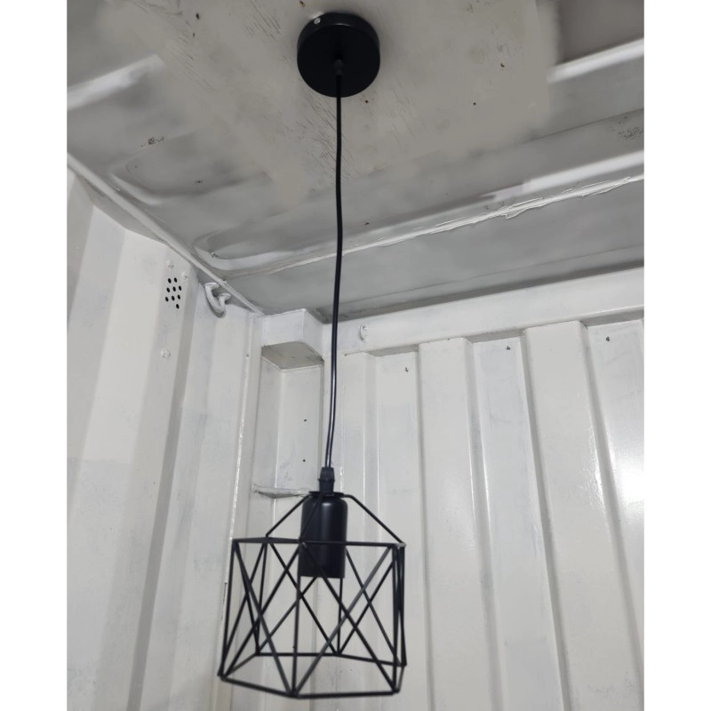 LAMPARA COLGANTE VINTAGE INDUSTRIAL NEGRA METALICA E27 - 1