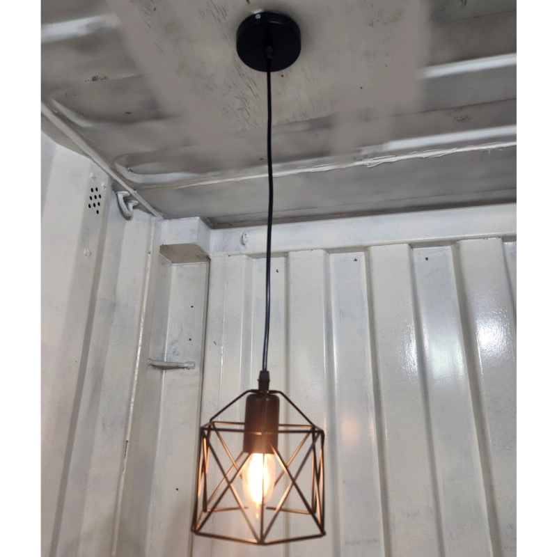 LAMPARA COLGANTE VINTAGE INDUSTRIAL NEGRA METALICA E27 - 3