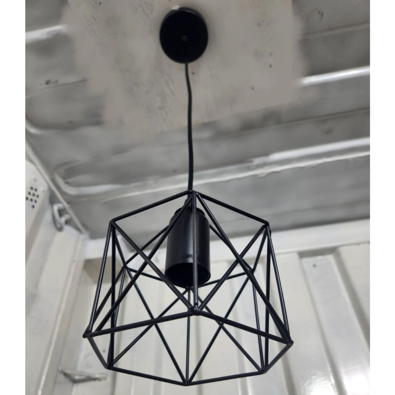 LAMPARA COLGANTE VINTAGE INDUSTRIAL NEGRA METALICA E27 - 4