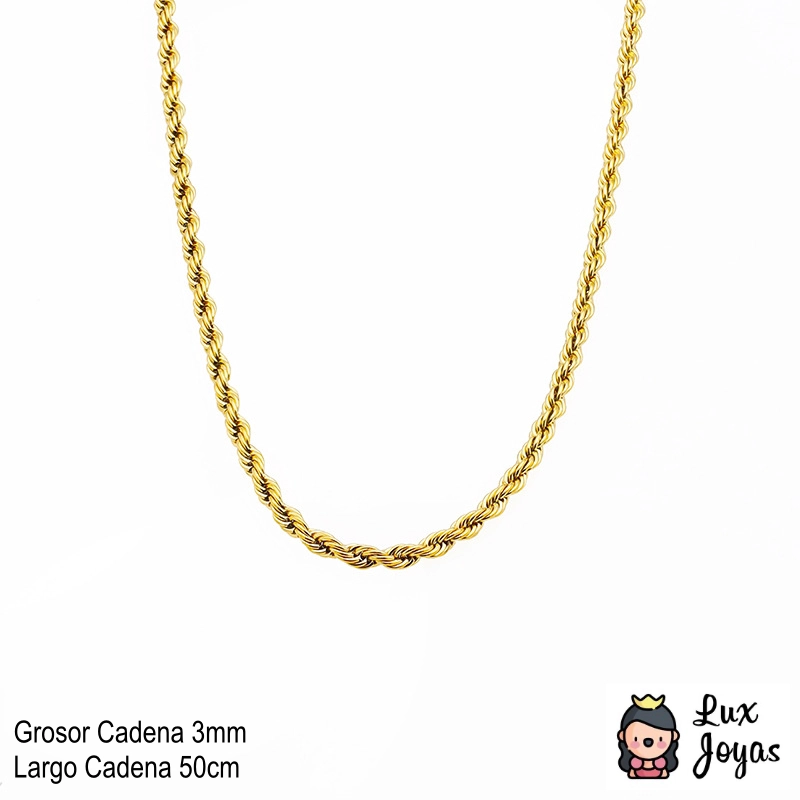 CADENA LUX JOYAS BAÑO ORO AMARILLO 18K TURBILLON S - 5