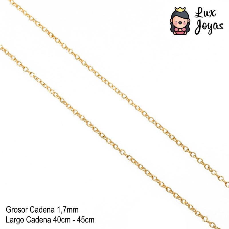 CADENA LUX JOYAS BAÑO ORO AMARILLO 18K ESLABONES L - 5