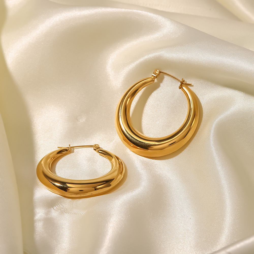 AROS LUX JOYAS BAÑO ORO AMARILLO 18K ARGOLLAS BOTE - 2