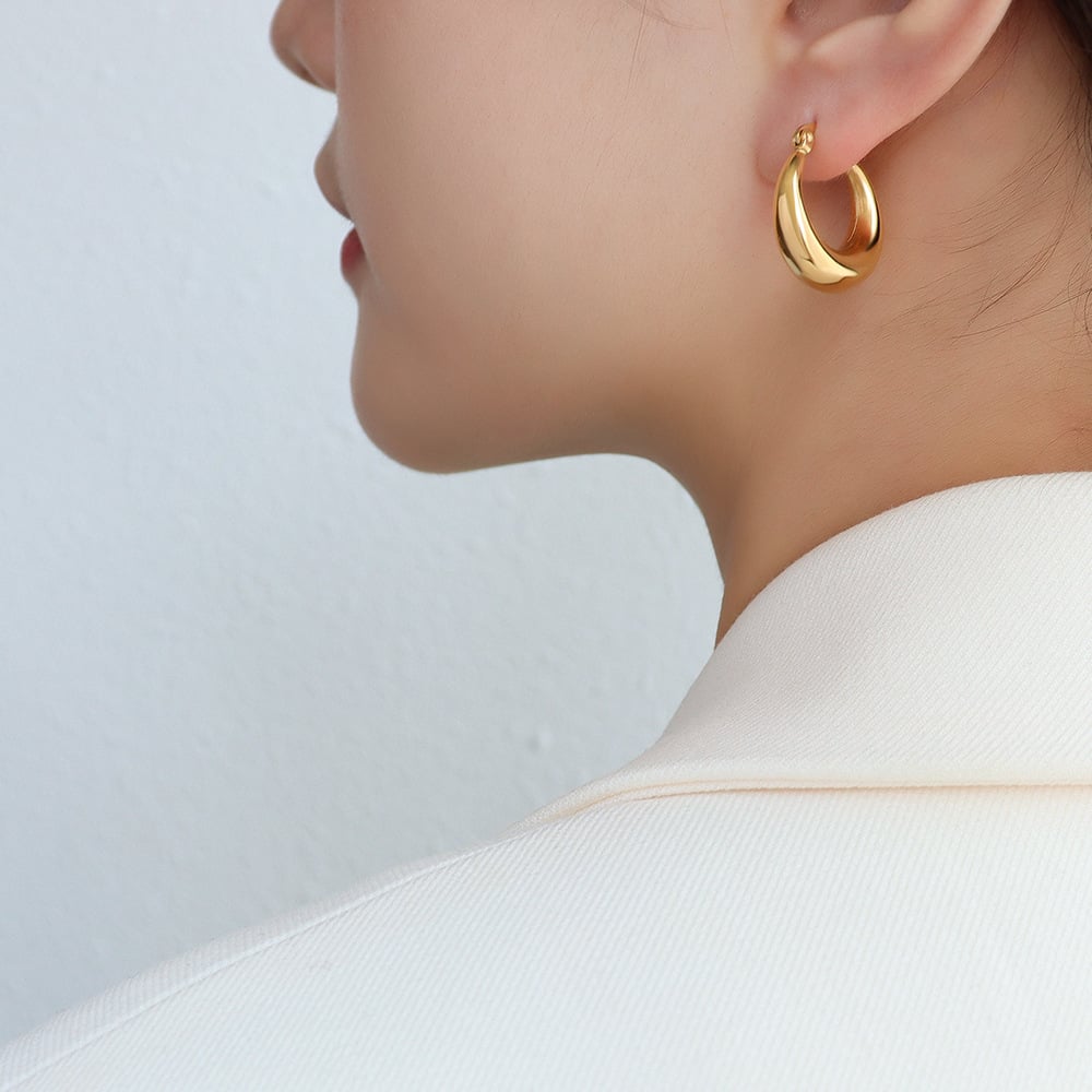 AROS LUX JOYAS BAÑO ORO AMARILLO 18K ARGOLLAS BOTE - 3