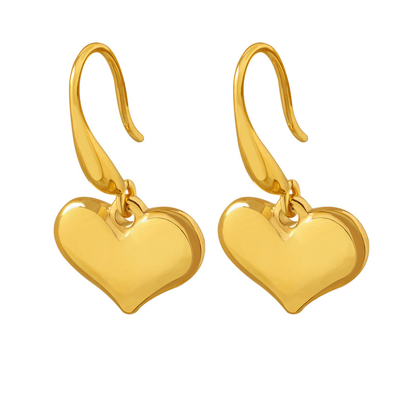AROS LUX JOYAS BAÑO ORO AMARILLO 18K GANCHO CORAZÓN - 1