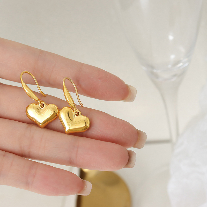 AROS LUX JOYAS BAÑO ORO AMARILLO 18K GANCHO CORAZÓN - 2