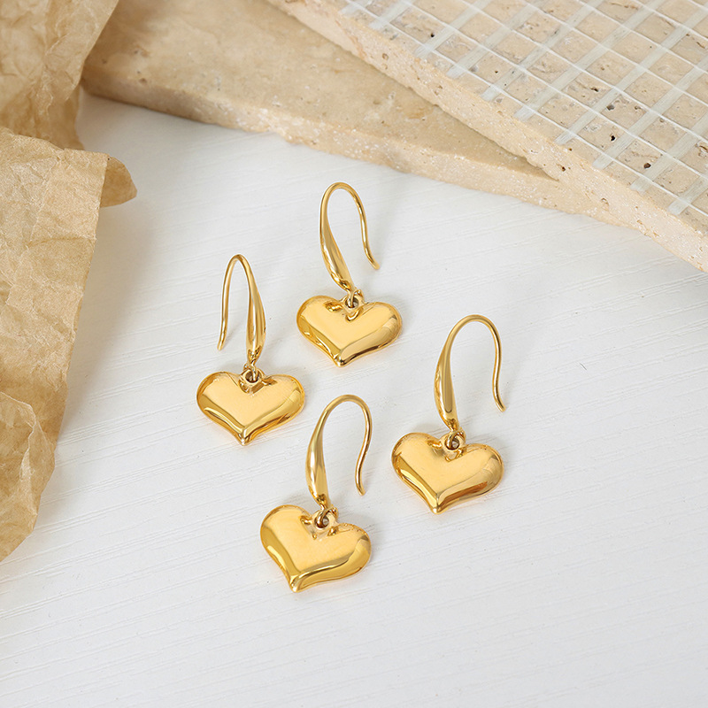 AROS LUX JOYAS BAÑO ORO AMARILLO 18K GANCHO CORAZÓN - 3