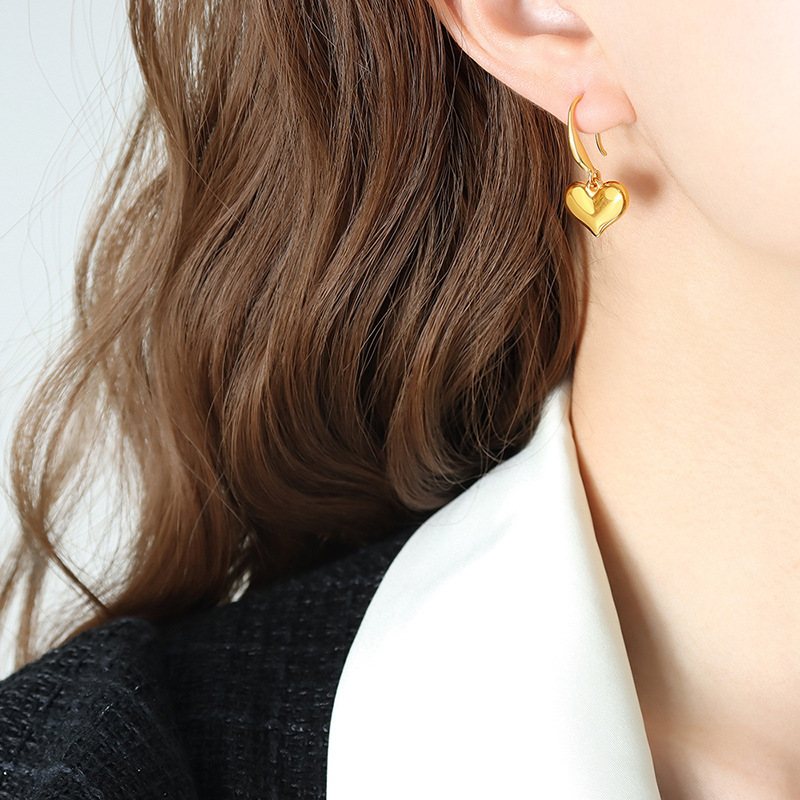 AROS LUX JOYAS BAÑO ORO AMARILLO 18K GANCHO CORAZÓN - 4