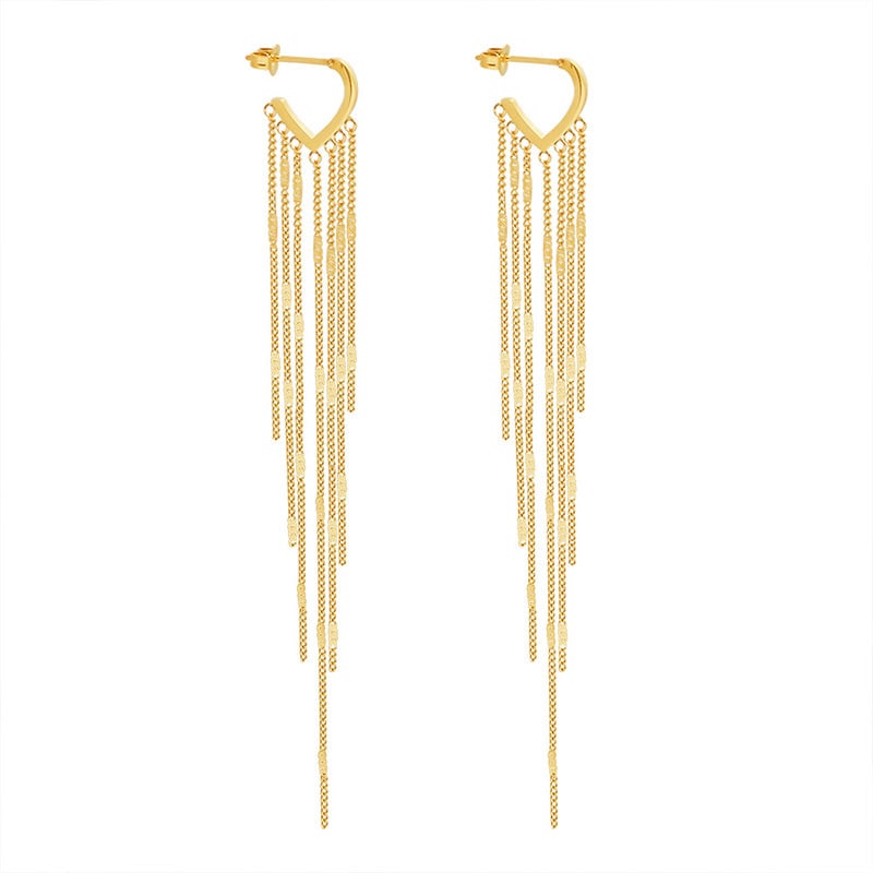 AROS LUX JOYAS BAÑO ORO AMARILLO 18K ARGOLLAS TORNILLO CADENAS - 1
