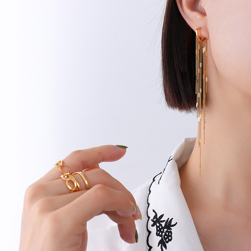 AROS LUX JOYAS BAÑO ORO AMARILLO 18K ARGOLLAS TORNILLO CADENAS - 3