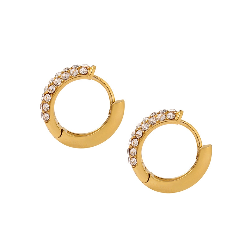 AROS LUX JOYAS BAÑO ORO AMARILLO 18K ARGOLLAS CIRCONES - 1