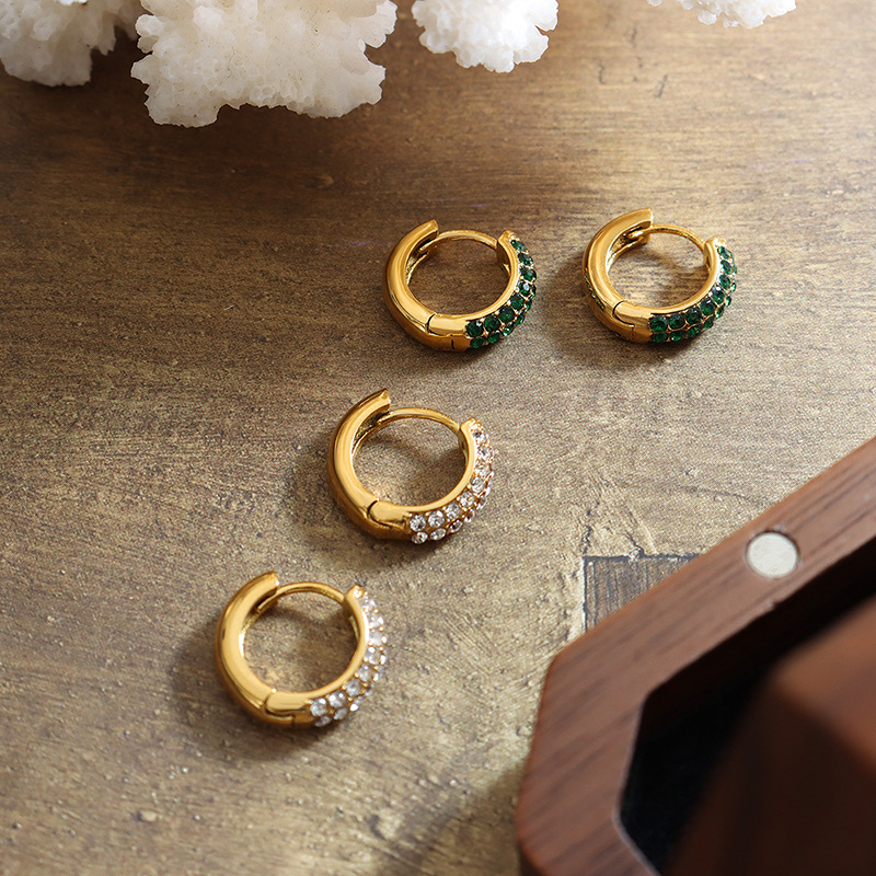 AROS LUX JOYAS BAÑO ORO AMARILLO 18K ARGOLLAS CIRCONES - 2