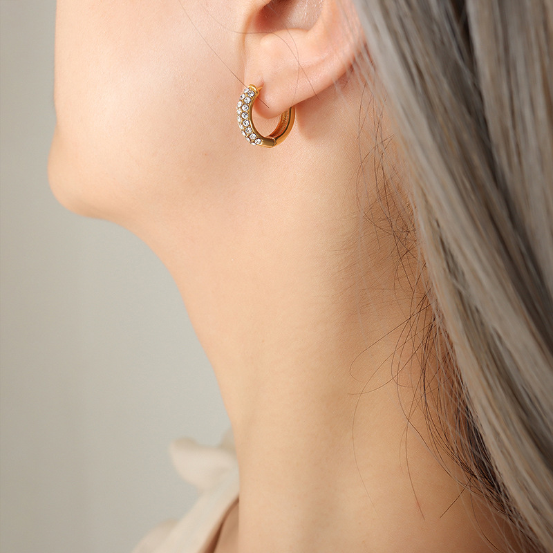 AROS LUX JOYAS BAÑO ORO AMARILLO 18K ARGOLLAS CIRCONES - 4