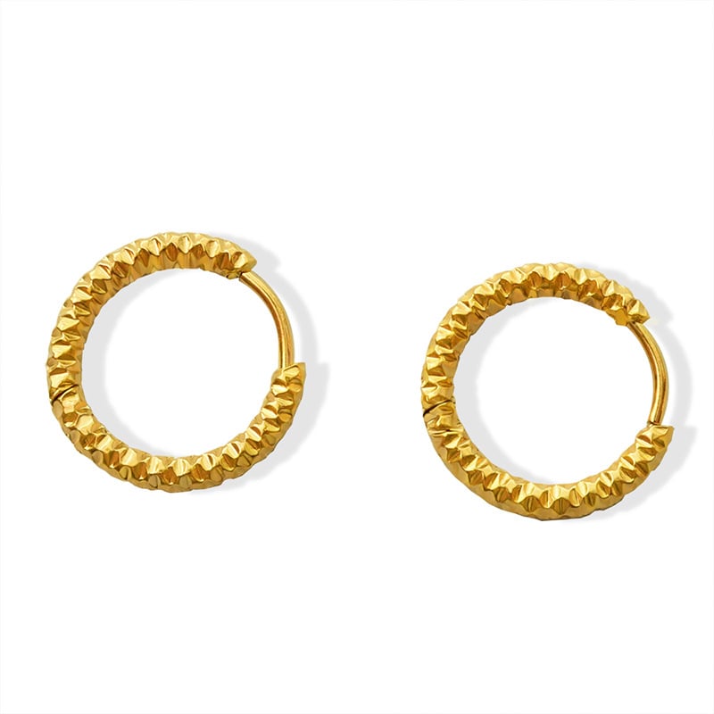 AROS BAÑO ORO EN COLOR AMARILLO 18K ARGOLLAS DISEÑO - 1