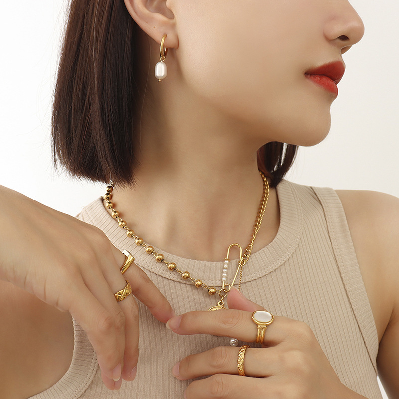 AROS BAÑO ORO AMARILLO 18K ARGOLLAS PERLA AGUA DULCE - 3
