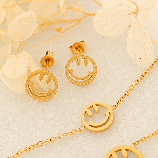 AROS LUX JOYAS BAÑO ORO AMARILLO 18K PEGADOS SMILE - 2