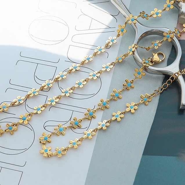 PULSERA LUX JOYAS BAÑO ORO AMARILLO 18K FULL FLORCITAS - 2