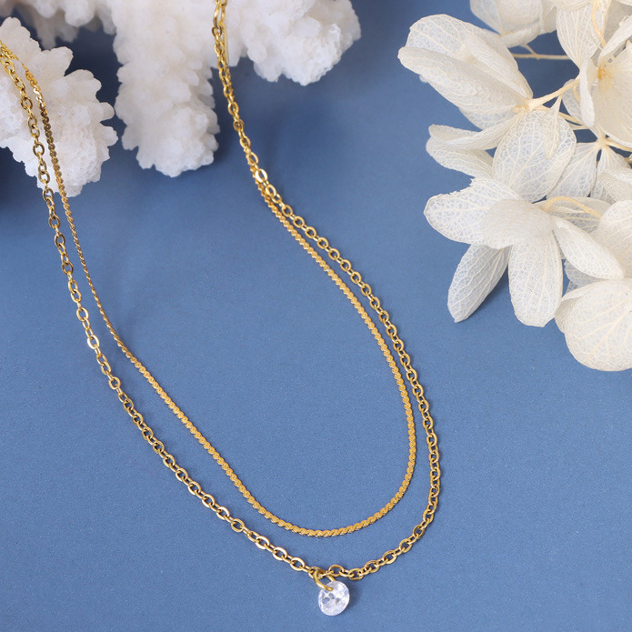 PULSERA BAÑO ORO EN COLOR AMARILLO 18K DOBLE PUNTO DE LUZ - 2