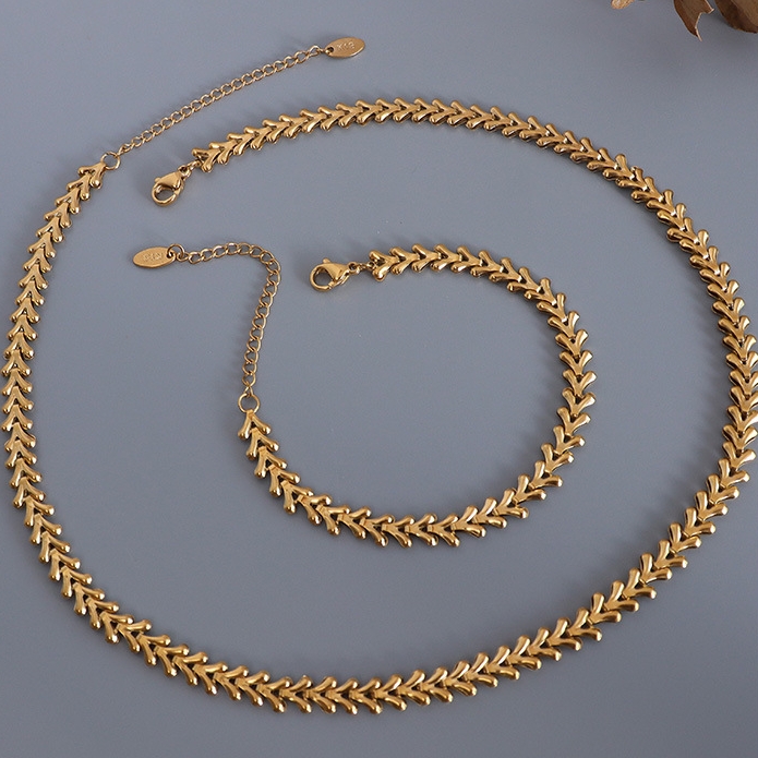 PULSERA LUX JOYAS BAÑO ORO AMARILLO 18K DISEÑO V - 2