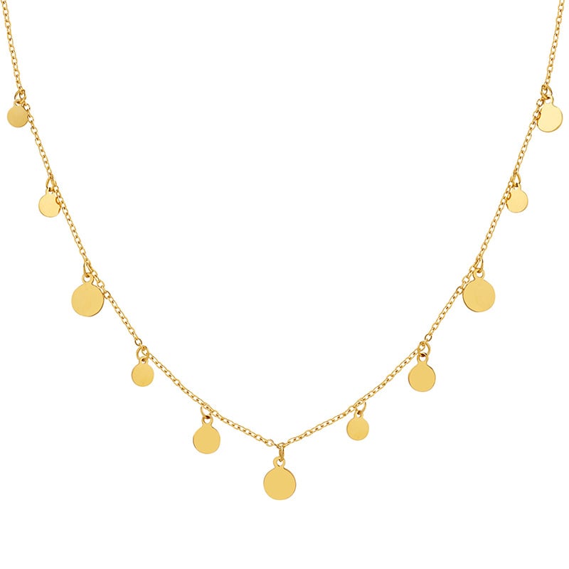 COLLAR BAÑO ORO EN COLOR AMARILLO 18K CÍRCULOS - 1