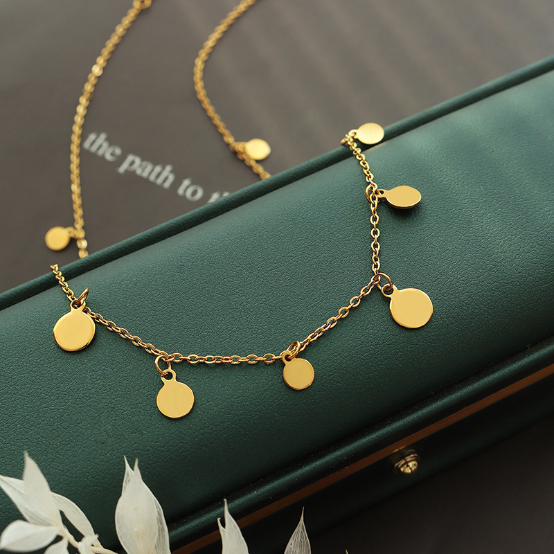 COLLAR BAÑO ORO EN COLOR AMARILLO 18K CÍRCULOS - 3
