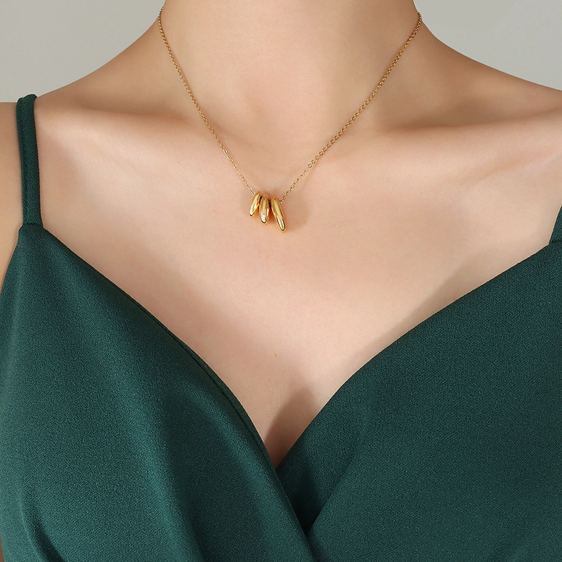 COLLAR LUX JOYAS BAÑO ORO AMARILLO 18K POROTITOS - 5