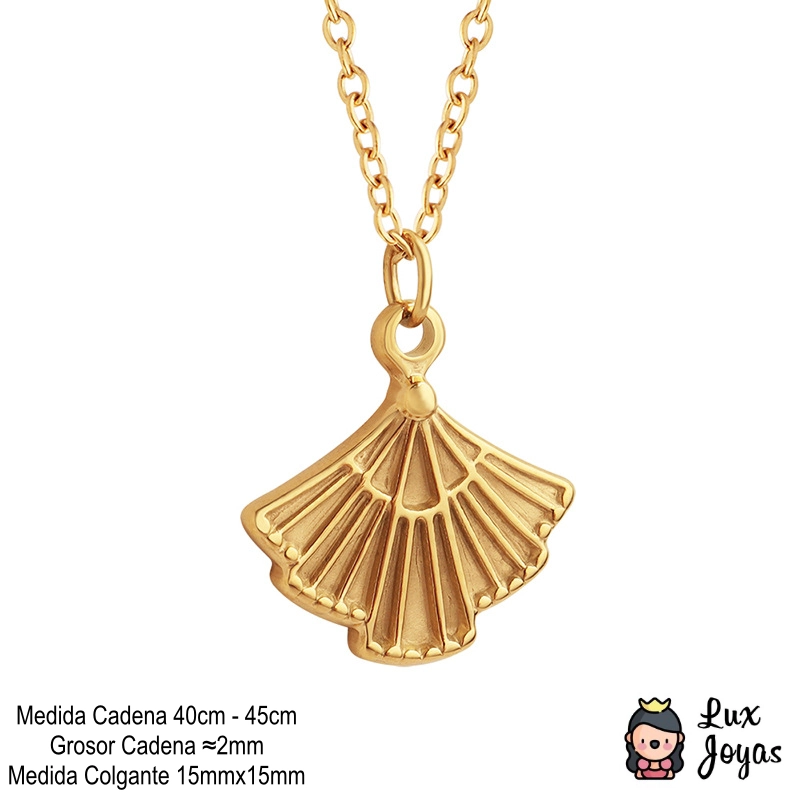 COLLAR LUX JOYAS BAÑO ORO AMARILLO 18K VESTIDO - 5