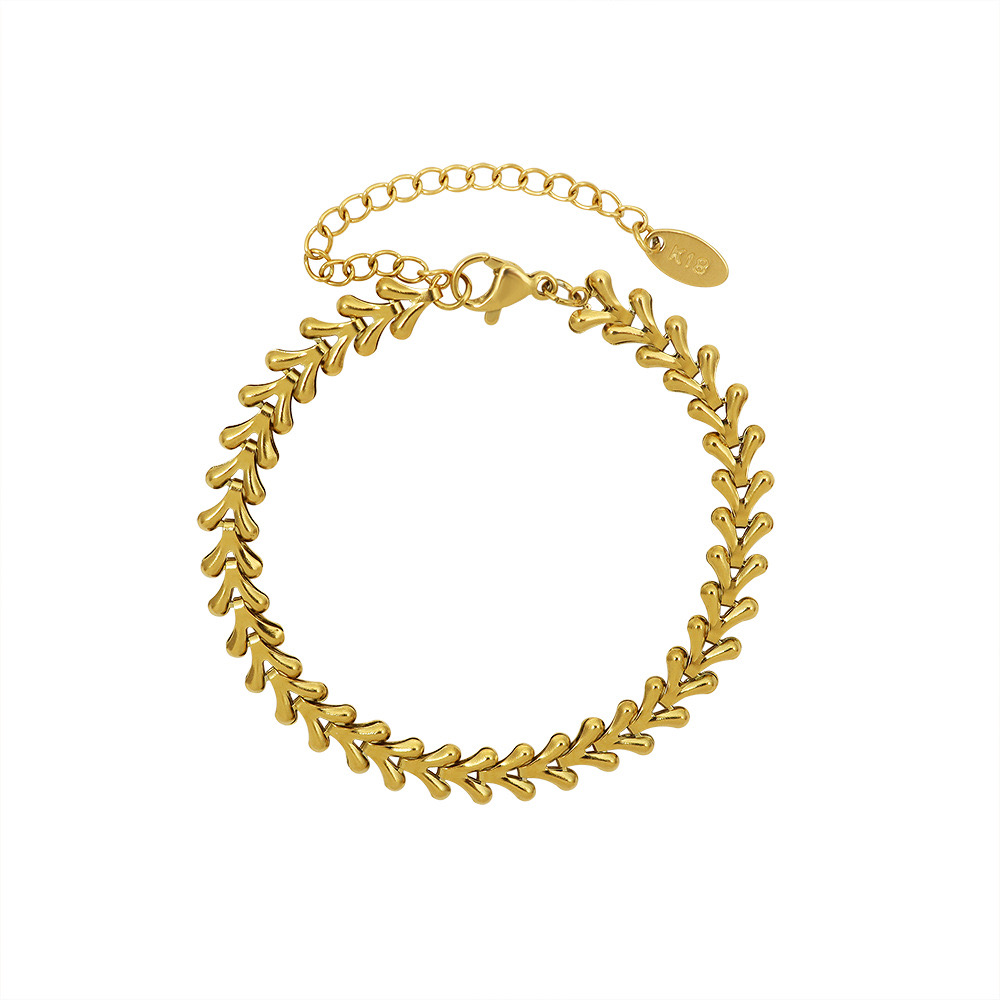 COLLAR BAÑO ORO EN COLOR AMARILLO 18K DISEÑO V - 2