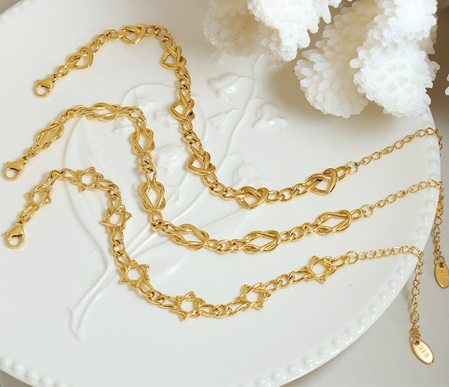 COLLAR BAÑO ORO AMARILLO 18K NUDO LLANO GRUMET - 3