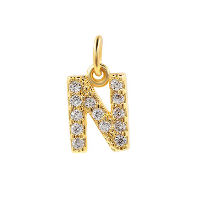 COLLAR LUX JOYAS BAÑO ORO 18K LETRA INICIAL BRILLITOS TEJIDO DRAGÓN - 2
