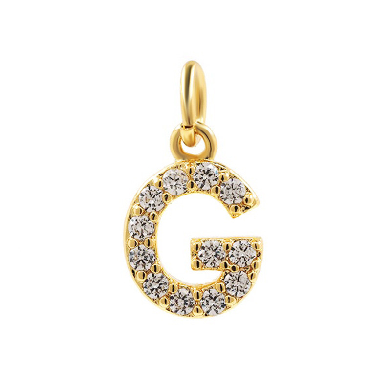 COLLAR LUX JOYAS BAÑO ORO 18K LETRA INICIAL G BRILLITOS TEJIDO DRAGÓN - 2