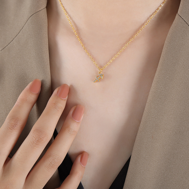 COLLAR LUX JOYAS BAÑO ORO 18K SIGNO ZODIACO SAGITARIO - 5