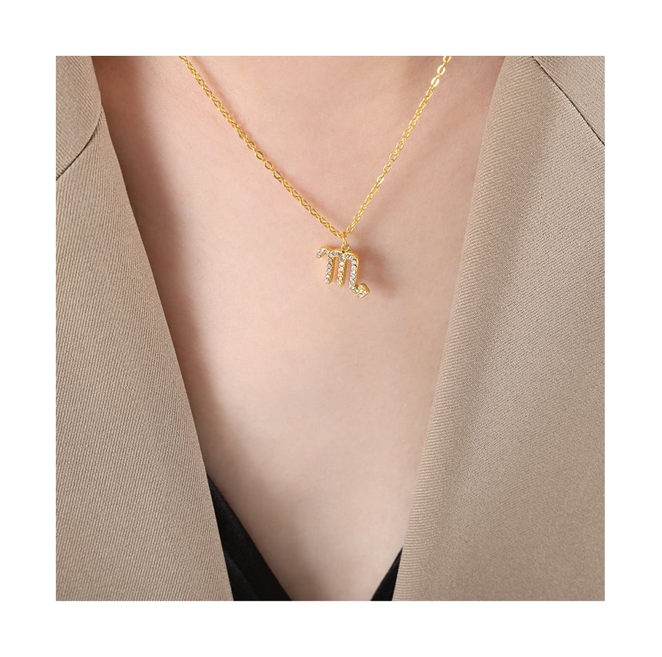 COLLAR LUX JOYAS BAÑO ORO 18K SIGNO ZODIACO ESCORPIO - 5