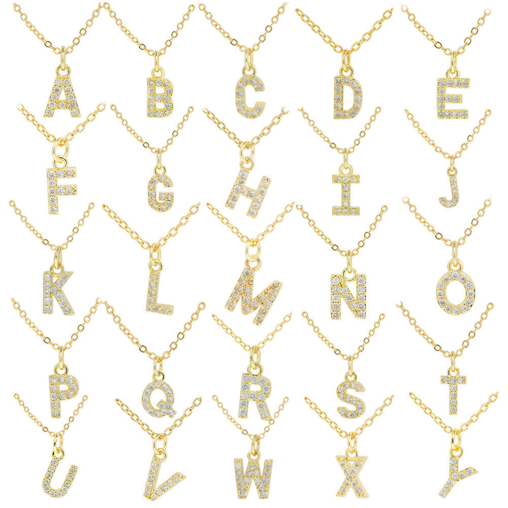 COLLAR LUX JOYAS BANO ORO 18K LETRA INICIAL BRILLITOS I