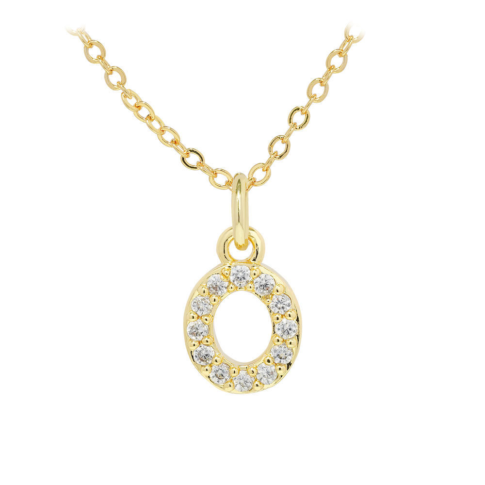 COLLAR LUX JOYAS BAÑO ORO 18K LETRA INICIAL O BRILLITOS - 1
