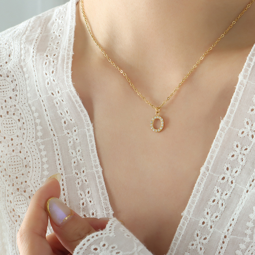 COLLAR LUX JOYAS BAÑO ORO 18K LETRA INICIAL O BRILLITOS - 2