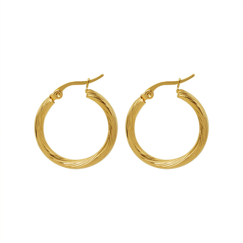 AROS LUX JOYAS BAÑO ORO 18K ARGOLLAS TUBO DISEÑO - 1
