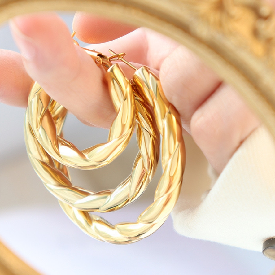 AROS LUX JOYAS BAÑO ORO 18K ENROSCADOS L - 2