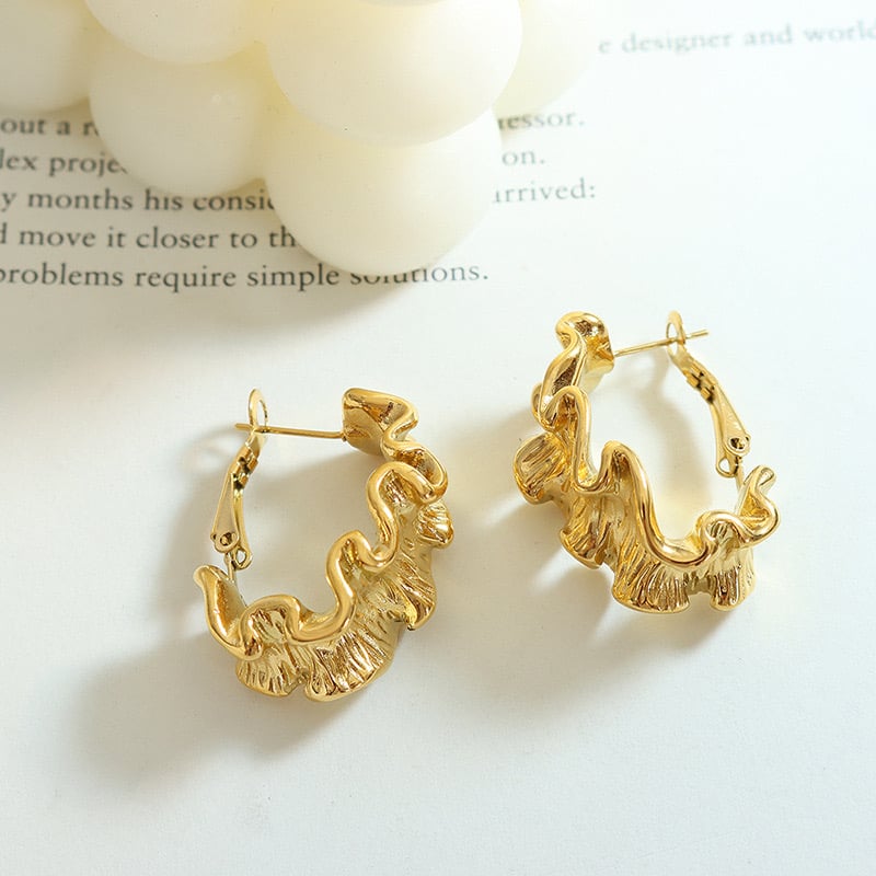 AROS BAÑO ORO 18K ARGOLLAS ARRUGADO - 2
