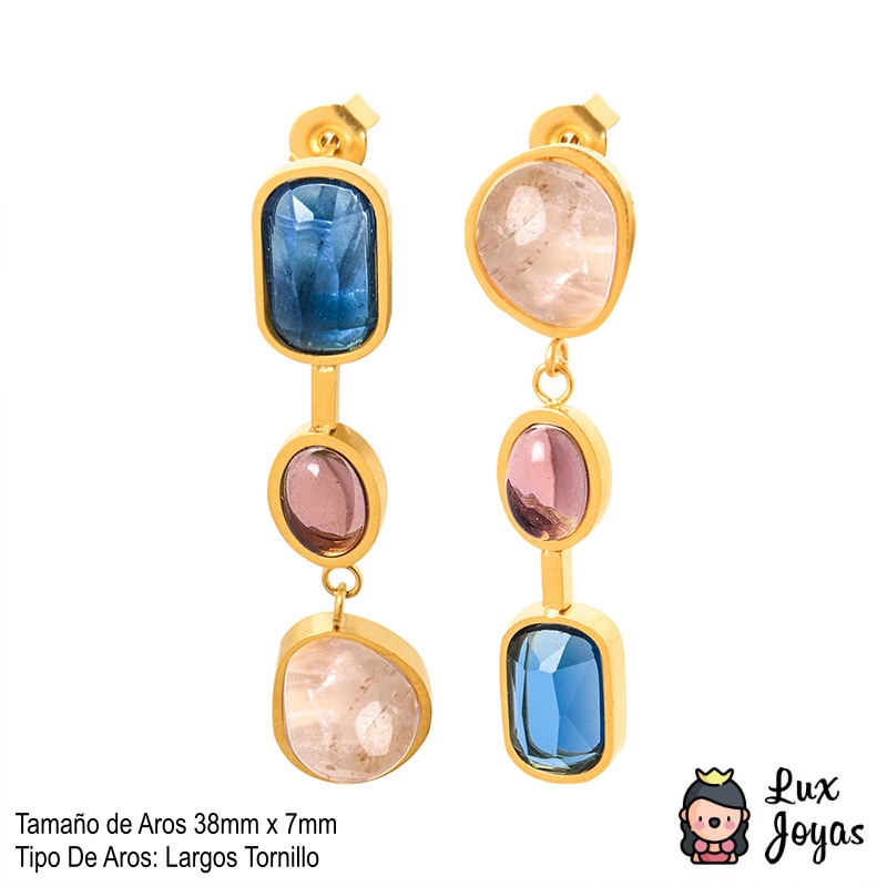 AROS LUX JOYAS BAÑO ORO 18K COLOR DESIGUAL - 5