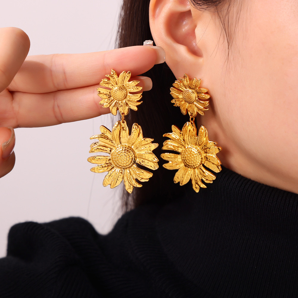 AROS LUX JOYAS BAÑO ORO 18K MARGARITAS - 2