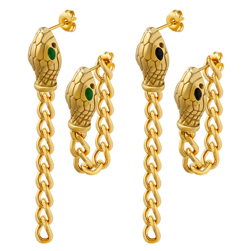 AROS BAÑO ORO 18K SERPIENTE - 1