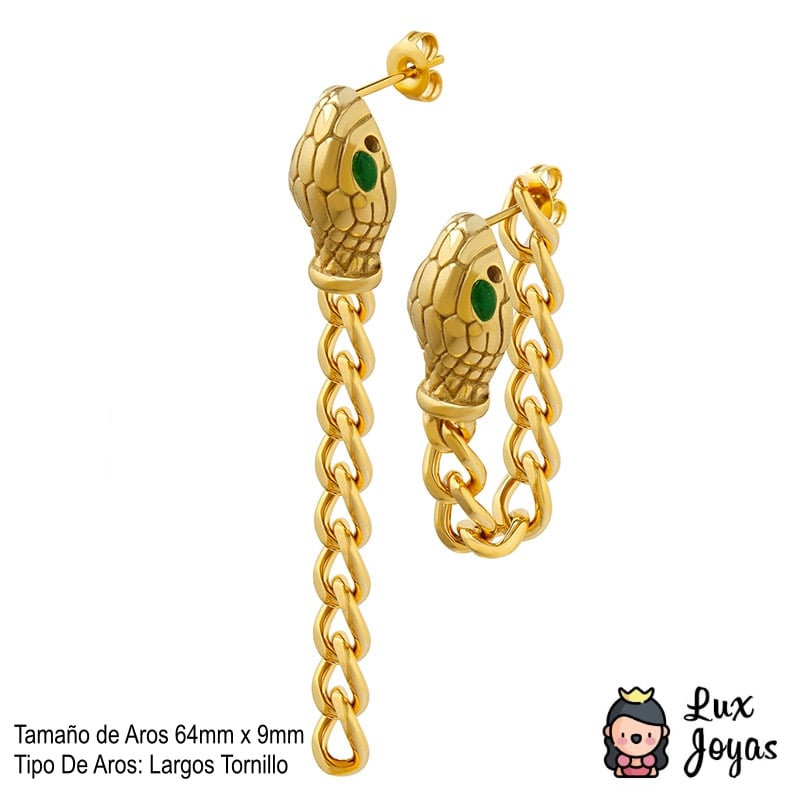 AROS BAÑO ORO 18K SERPIENTE - 4