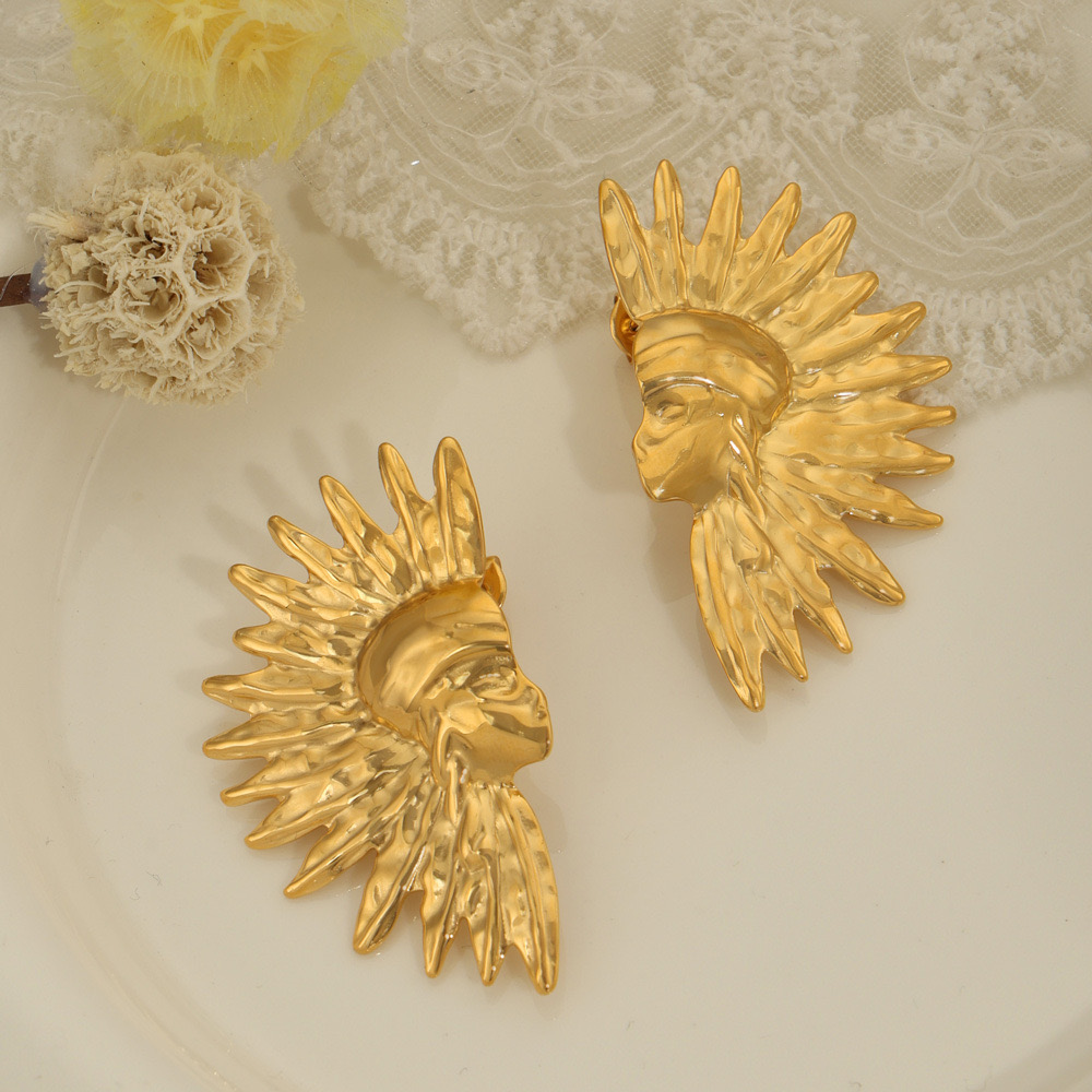 AROS LUX JOYAS BAÑO ORO 18K GUERRERO INDIO NATIVO - 2