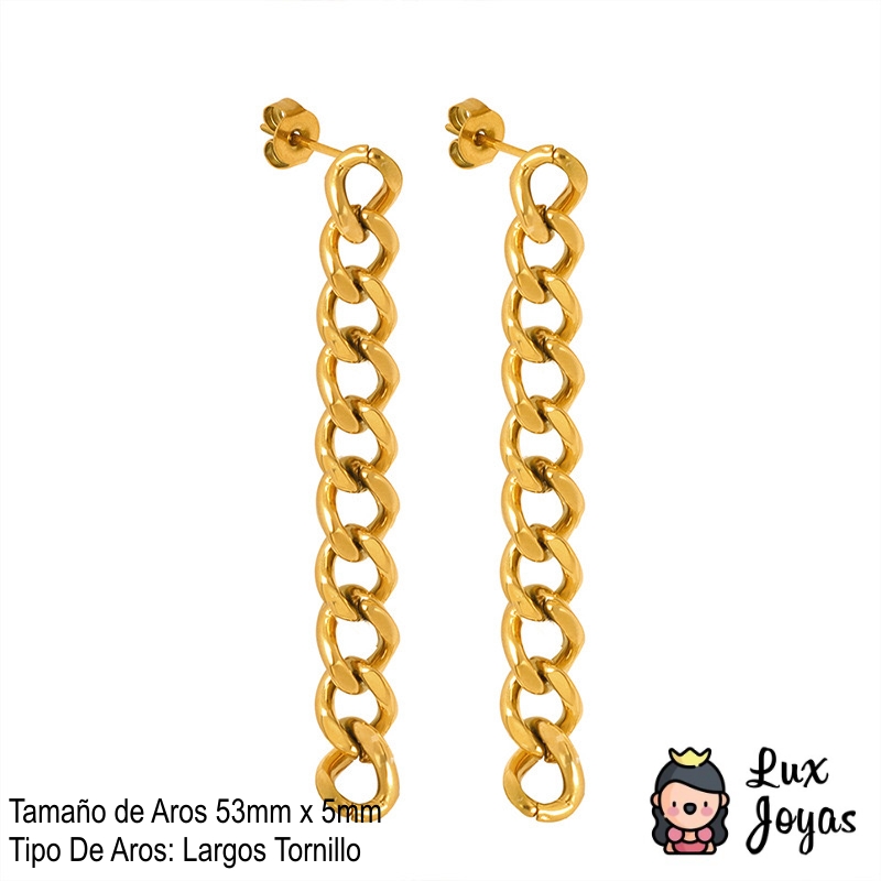 AROS LUX JOYAS BAÑO ORO 18K LARGOS CADENA GRUMET - 5