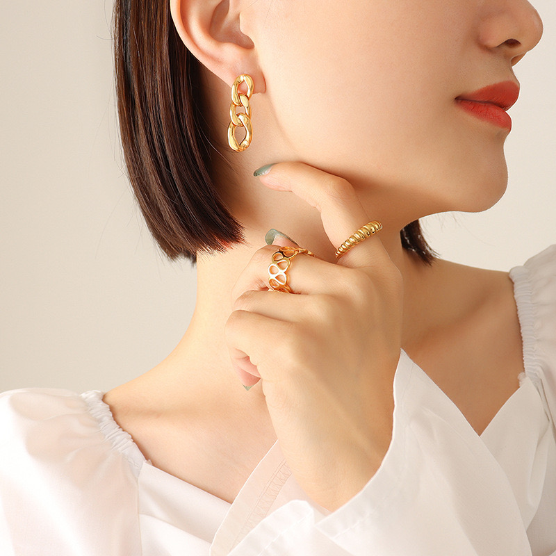 AROS LUX JOYAS BAÑO ORO 18K CUBANA 3 ESLABONES - 3