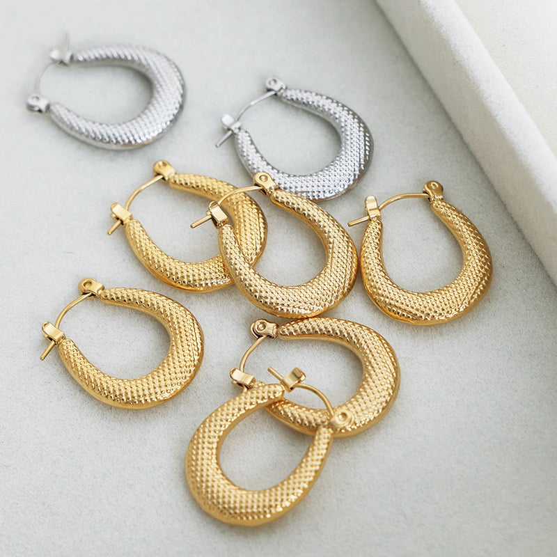 AROS LUX JOYAS BAÑO ORO 18K ARGOLLAS BOTE PUNTOS - 2