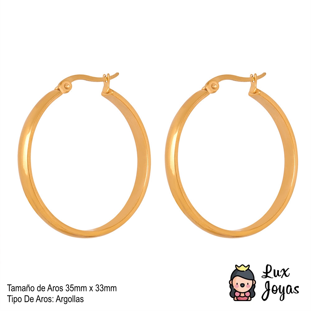 AROS BAÑO ORO 18K ARGOLLAS INGLÉS - 5