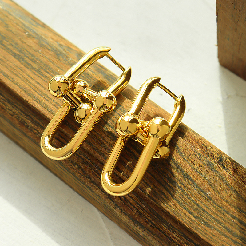 AROS LUX JOYAS BAÑO ORO 18K LARGOS NUDO HERRADURA - 3